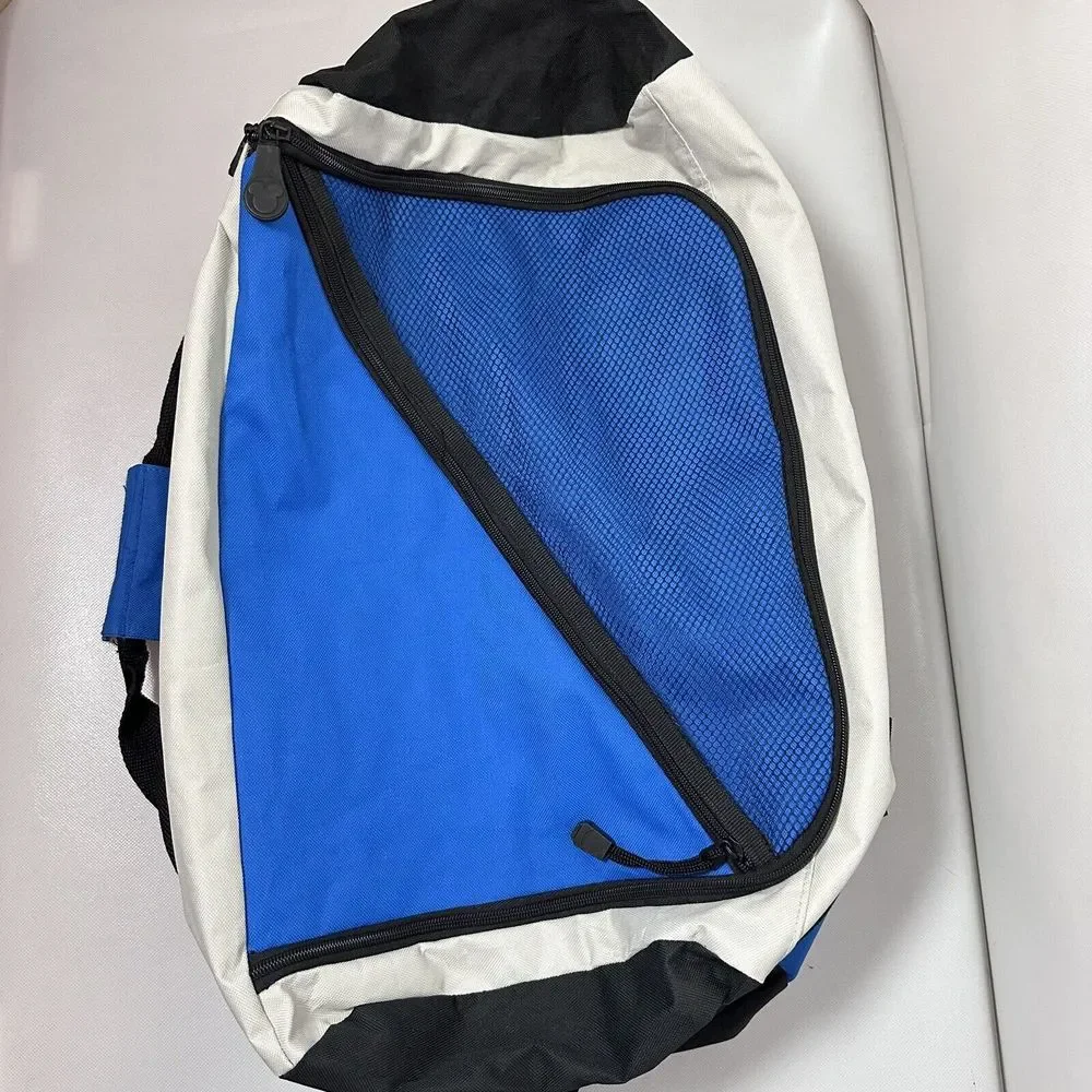 Walt Disney World Duffel Bag Large Blue White Black Souvenir Gym Travel Carry On